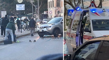 Incidente a Maiori: scontro tra motorino e auto, giovane a terra