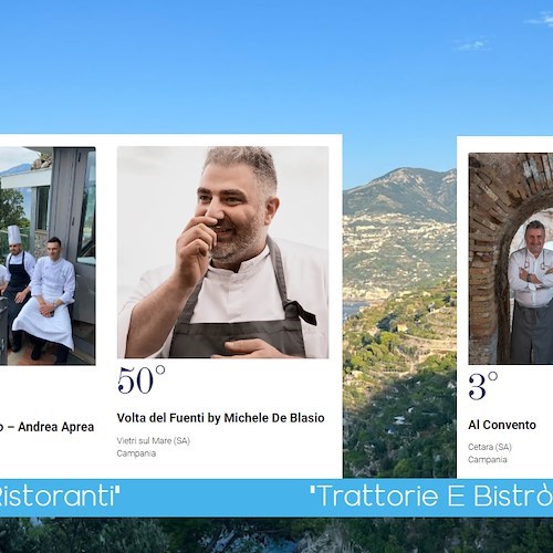 Tre ristoranti della Costiera Amalfitana nelle classifiche di 50 Top Italy<br />&copy; Maria Abate